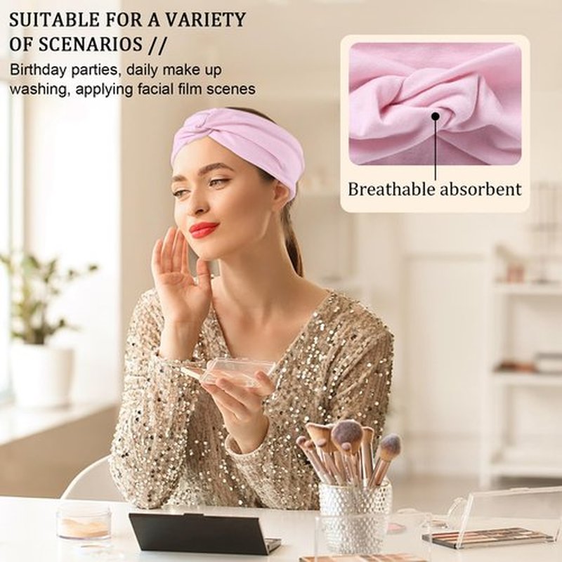 12 Pcs Stretchy Headbands for Women,Absorbed Sport Headband Soft Twist Knotted Headbands for Yoga,Daily Life Workout (12 Color3)