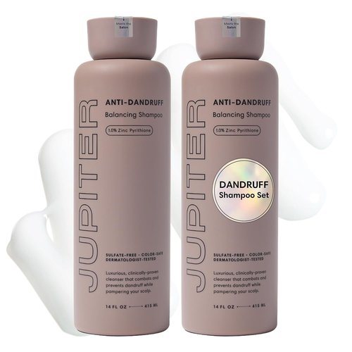 Jupiter Anti Dandruff Shampoo - Nourishing Formula for Flaky, Itchy Scalp - Color-Safe & Sulfate-Free | 2 Pack