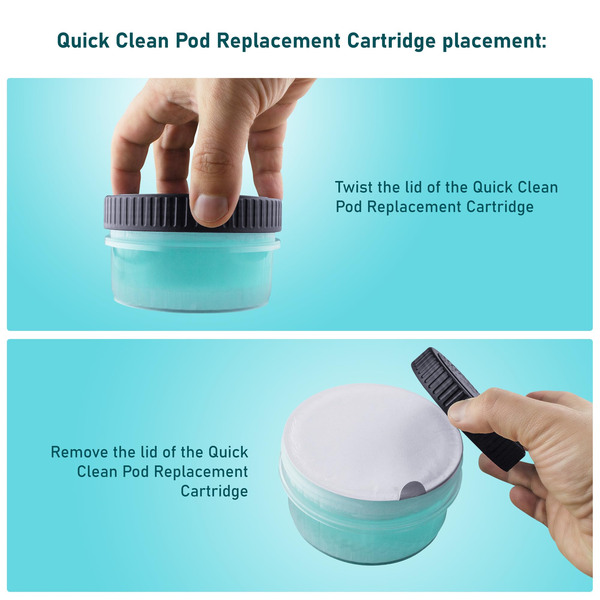 Clark Shaving Co. Quick Clean Pod Replacement Cartridge Compatible with Philips Norelco Quick Clean pods