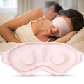 Gizmolet Sleep Mask for Side Sleeper Women Men, Light Blocking Eye Mask for Sleeping, 3D Contoured Cup Sleeping Mask for Zero Eye Pressure, with Adjustable Elastic Strap for Sleep Travel, Pink