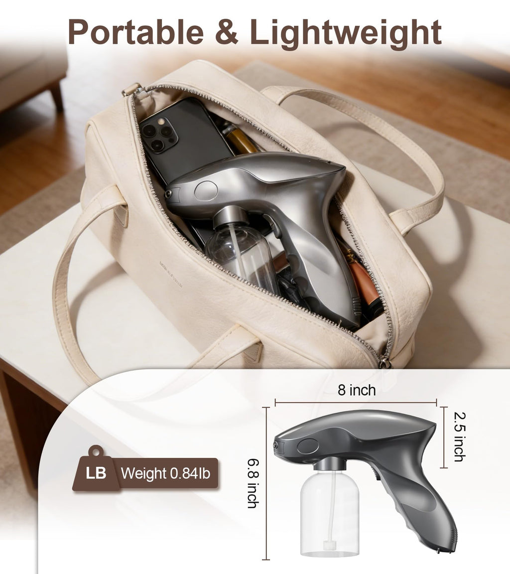 Portable Cordless Spray Tan Machine with One-Touch Operation Professional Spray Tan Gun for Salon Use & At-Home DIY(Gray, 280ml)