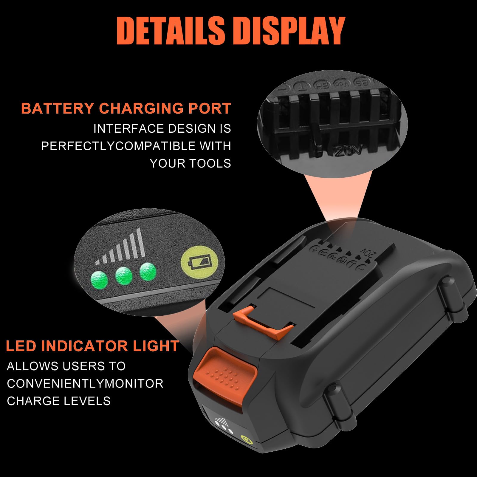 Ahomtikk 20V 3.5Ah Replacement for Worx 20V Battery and Charger Kit Compatible with Worx 20 Volt Battery WA3520 WA3525 WA3575 WA3577 WA3669 and WA3875 Dual Port Charger