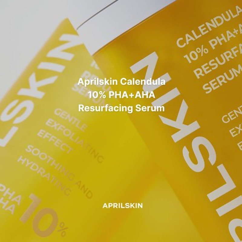 APRILSKIN Calendula10% PHA+AHA Resurfacing Serum | Vegan, Cruelty-Free | Dry, sensitive, acne-prone skin