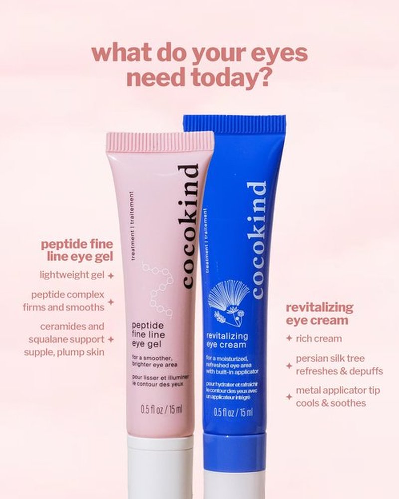 Cocokind Peptide Eye Gel, Lightweight and Hydrating Fine Line Treatment to Reduce Wrinkles, Made for Sensitive Skin, Fragrance Free, Cruelty Free, Vegan, .5oz