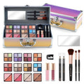 Color Nymph Girls Makeup Kit for Teen | Full Starter Cosmetics Makeup Set With Train Case | Included 32 Colors Eyeshadow, Bronzer, Contour Powder, Blush, Highlighter, Lip Gloss (Pink)