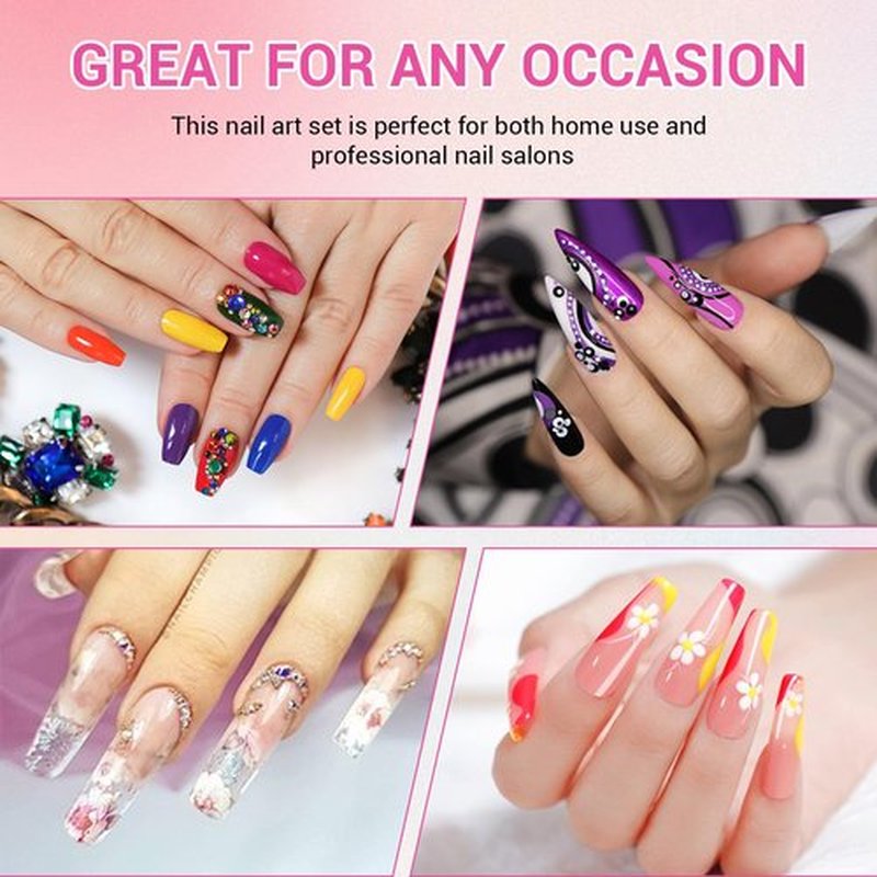 12 Colors Nail Art Pens Set, Nail Polish Marker with 0.5mm Fine Tip, 3D Nail Polish Pens Graffiti Dotting Liner Pen, Quick Dry & Water-Based DIY Nail Design Pens for Beginners & Professionals
