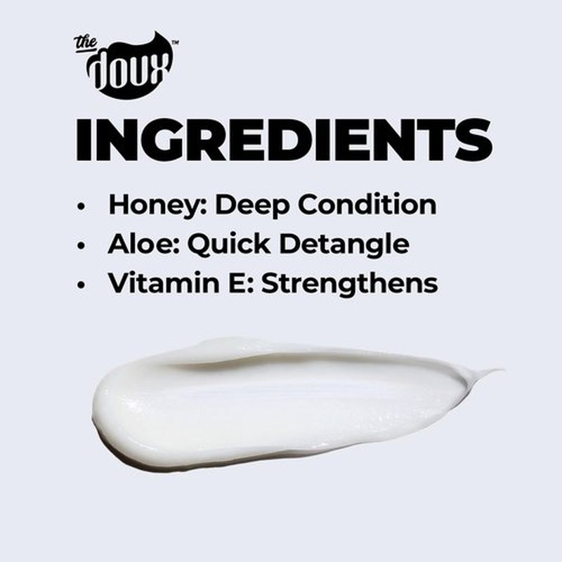The Doux Supersonic Honey Condish 3-in-1 Conditioner for Curly Hair – Leave-In, Rinse-Out & Pre-Poo – Detangler with Aloe, Honey & Amino Acids – Moisturizing Conditioner for All Curl Types