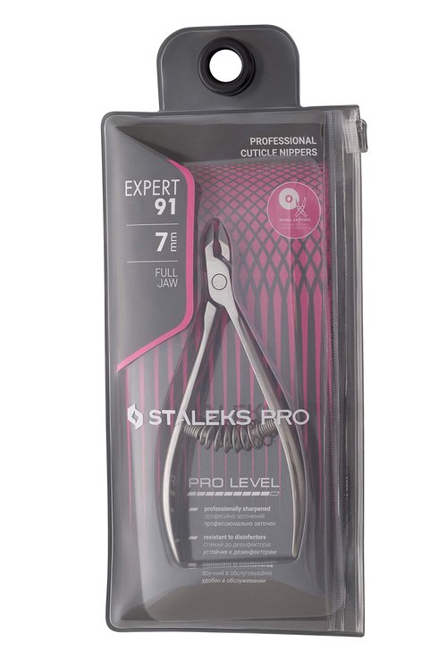 STALEKS PRO Expert 91 7mm Professional Cuticle Nippers – Stainless Steel Skin Nippers for Manicure