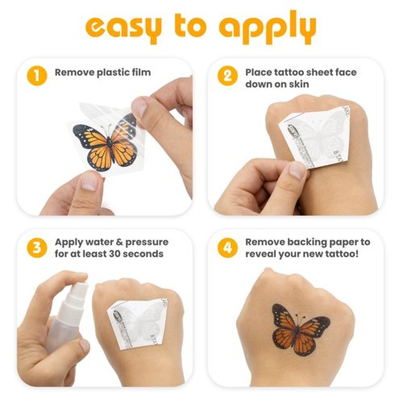 Savvi - 12 Avatar Temporary Tattoos: Skin-Safe Ink, Great for Parties and Everyday Wear, Gifts for Teens and Adults, Made in the USA [2 sheets, 12 count]