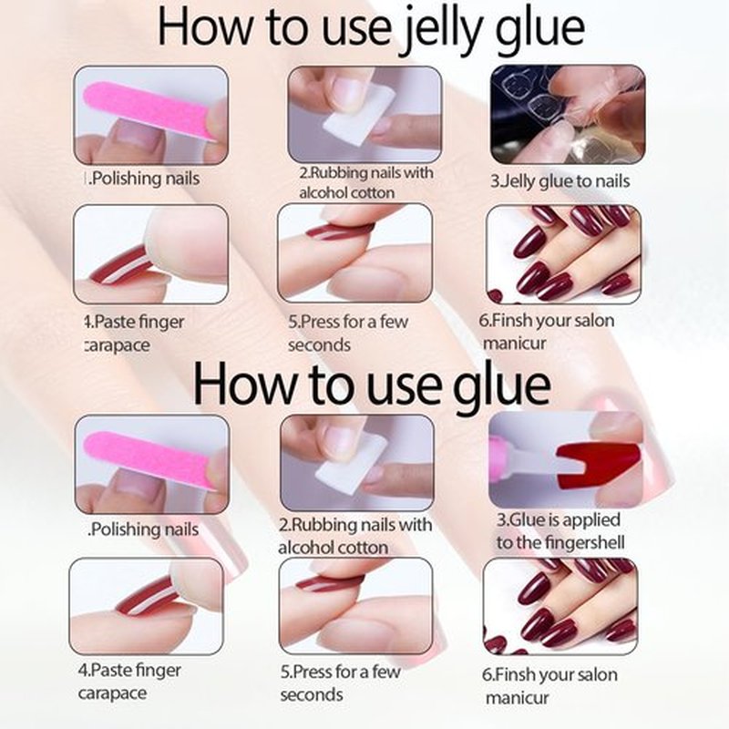 Hrnsnails White Press On Nails, Short Square Glue On Nails with Glossy Designs, Reusable Soft Gel False Nails