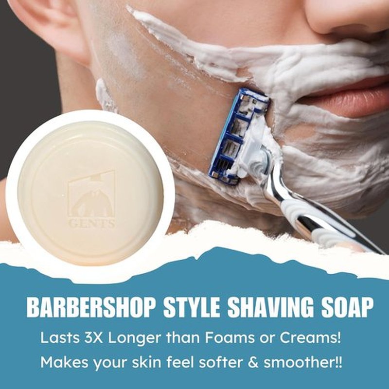 GENTS Shave Soap Set for Men - 97% All Natural | Bergamot, Lavender Citrus & Ocean Driftwood - Pack of 3