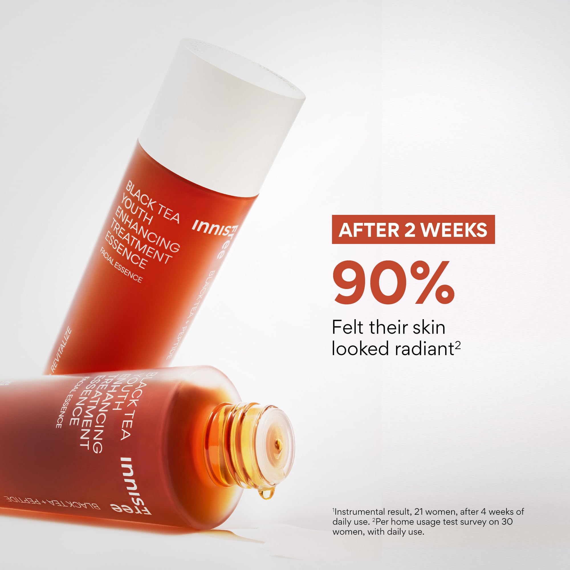 innisfree Black Tea Youth Essence | Korean Anti-Aging Treatment with Niacinamide and Hyaluronic Acid for Radiance, Firm Skin, Hydration and Barrier Support