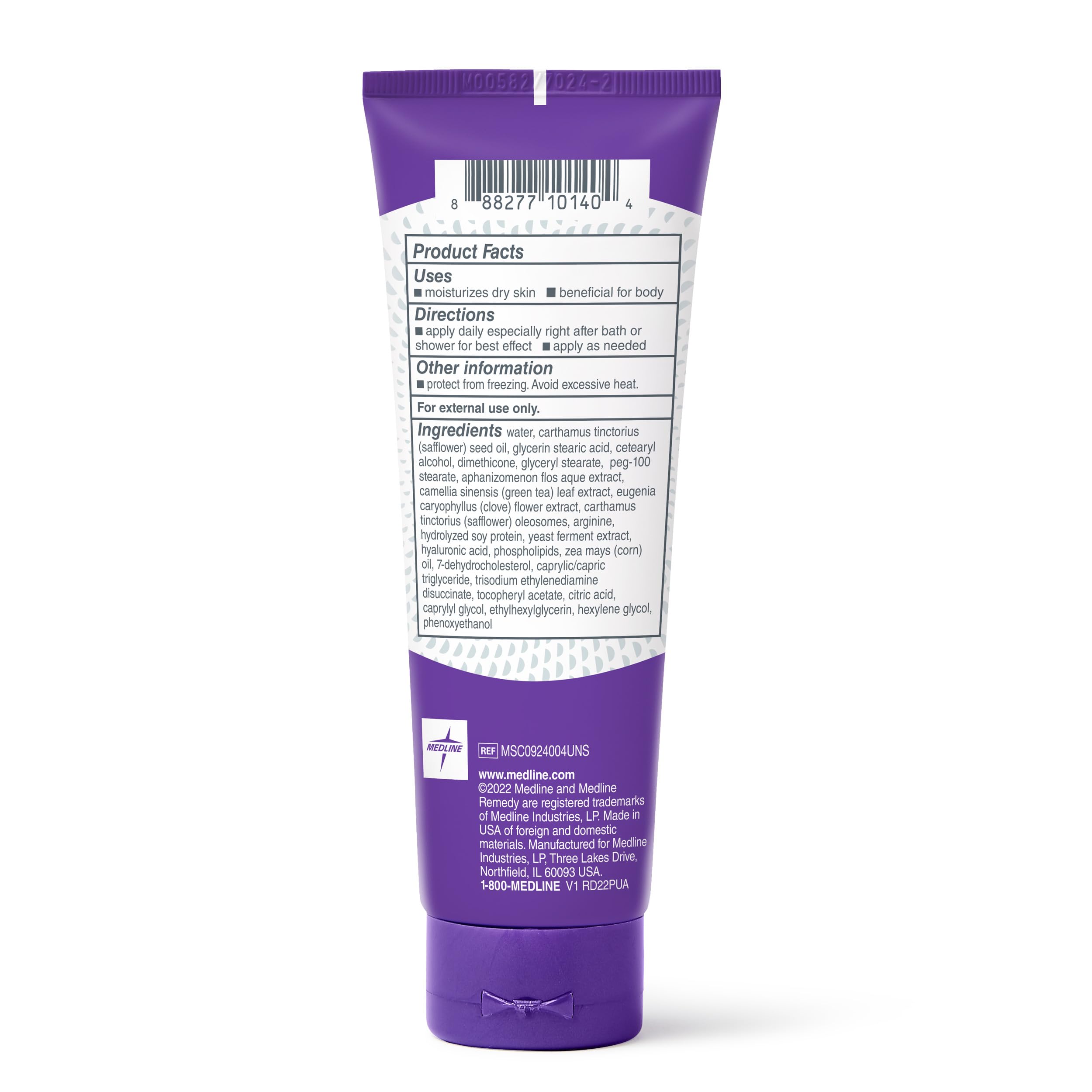 Medline Remedy Clinical Skin Cream Moisturizer, Unscented (4 fl oz), 12 Count Nourishing for Dry Skin, Paraben and Sulfate-Free Moisturizing Cream for Face and Body, Lotion for Sensitive Skin