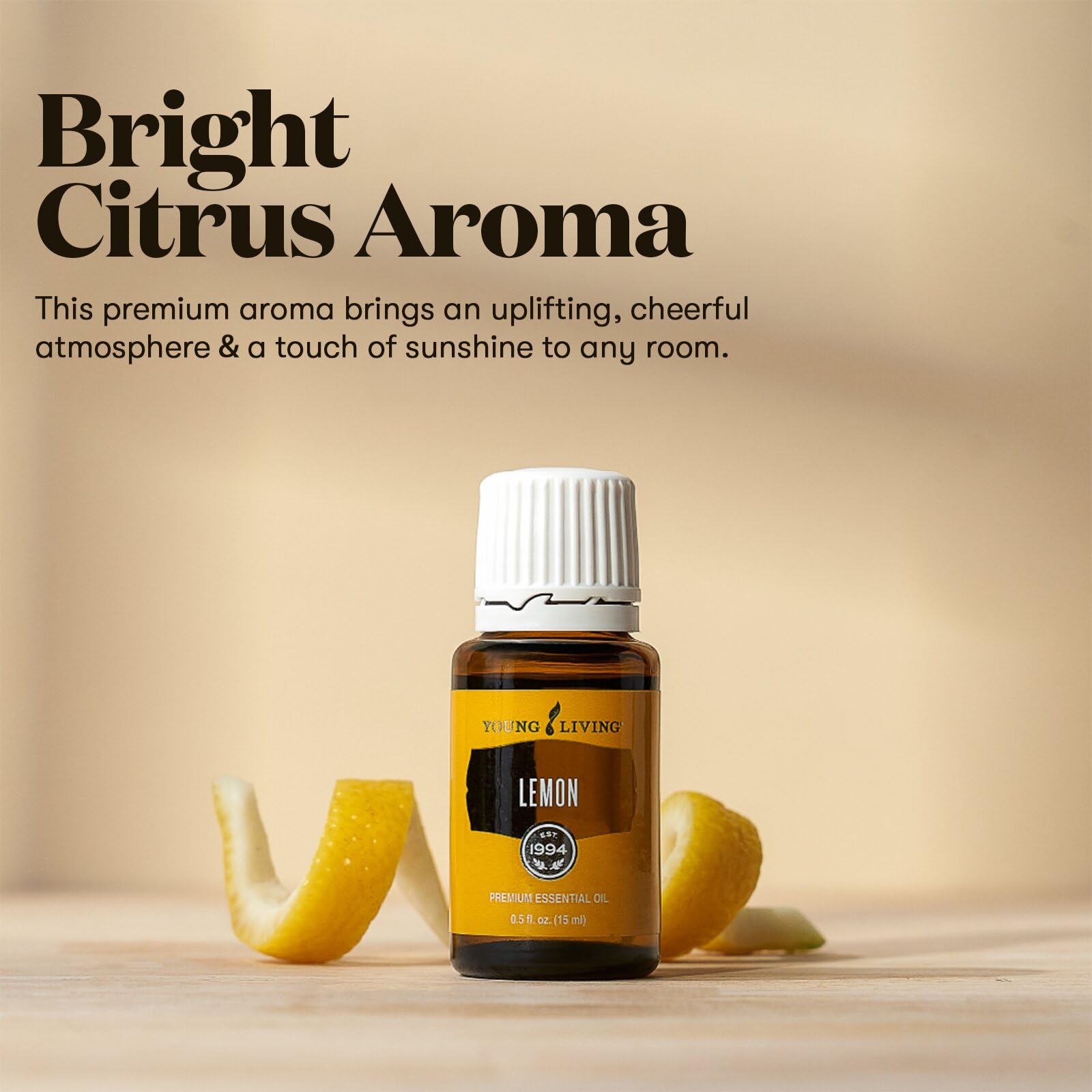 Young Living Lemon Essential Oil | 15 ml | Premium Citrus Oil for Skin Care, Aromatherapy Diffusion & Household Use | Fresh, Zesty Citrus Scent for Authentic Fragrance