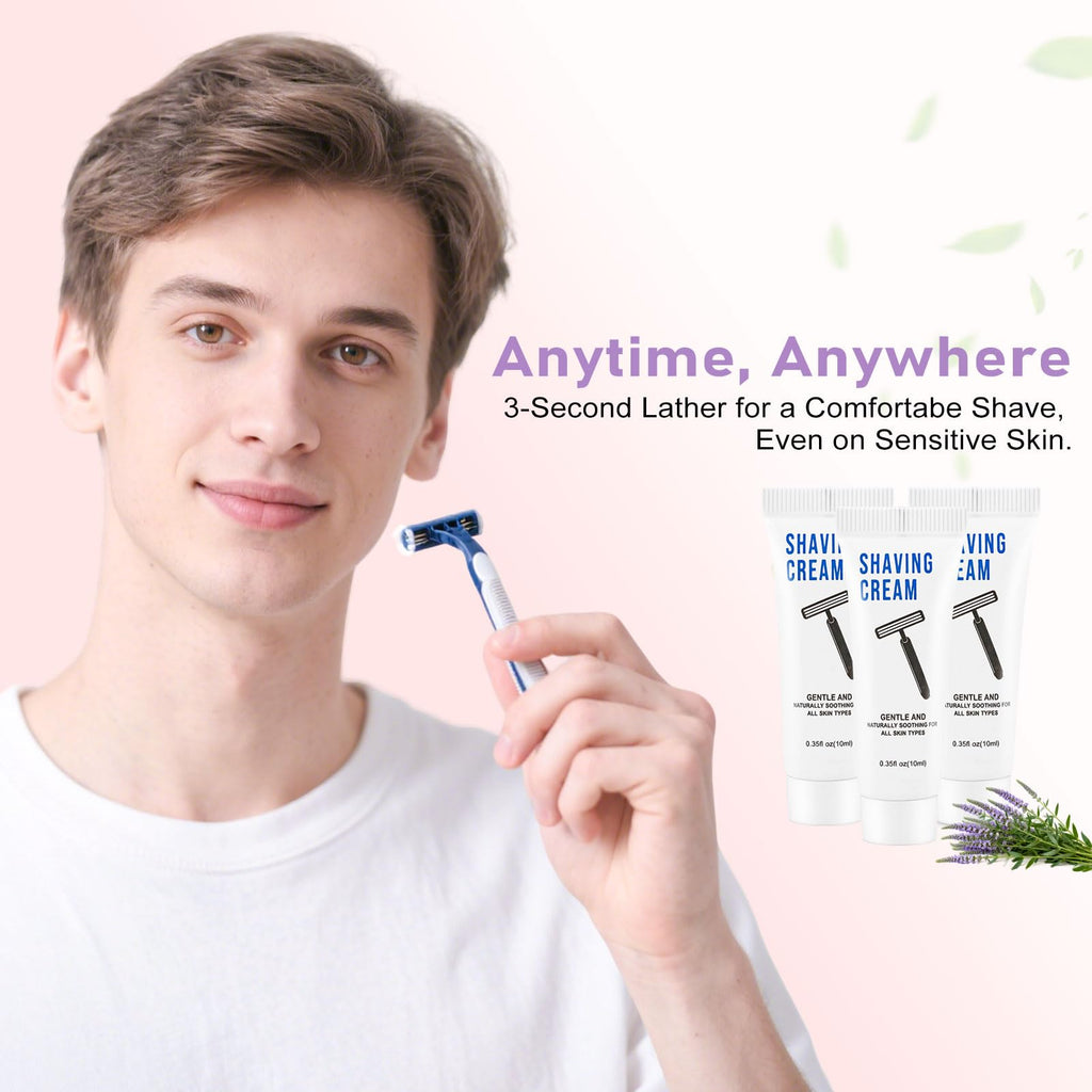 500 Shaving Cream Bulk Travel 10ml/0.35fl oz,Disposable Shaving Cream in Bulk Travel Shave Cream for Hotel Homeless,Verbena
