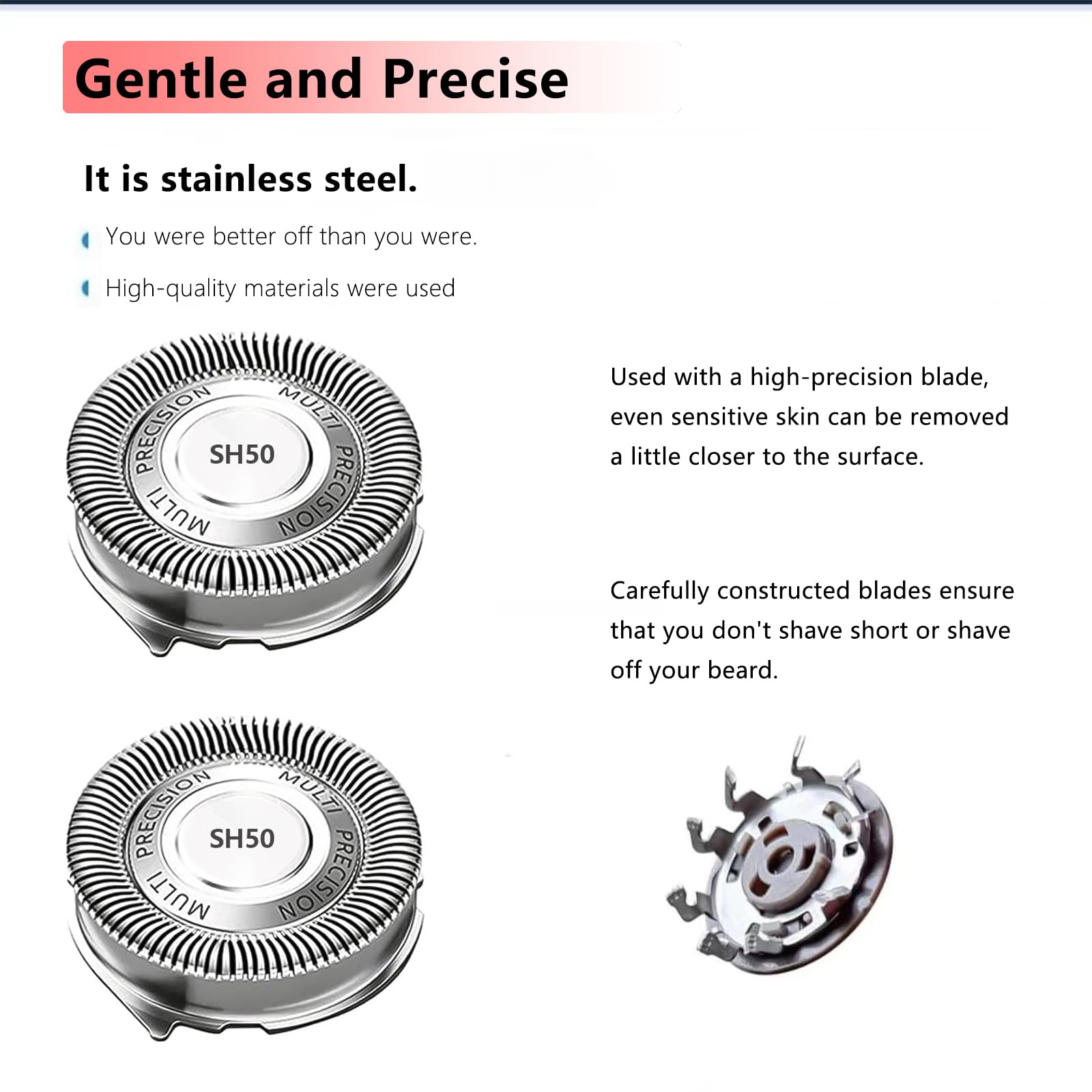SH50 Replacement Heads Compatible with Philips Norelco 5000 Replacement Headss, Blades for Philips Norelco Replacement Head for Series 5000 Shavers