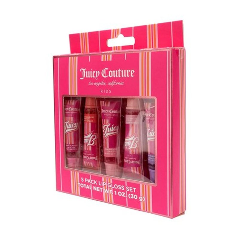 Juicy Couture Lip Gloss Set - 5 Vibrant Shades in Adorable Packaging for Girls & Tweens