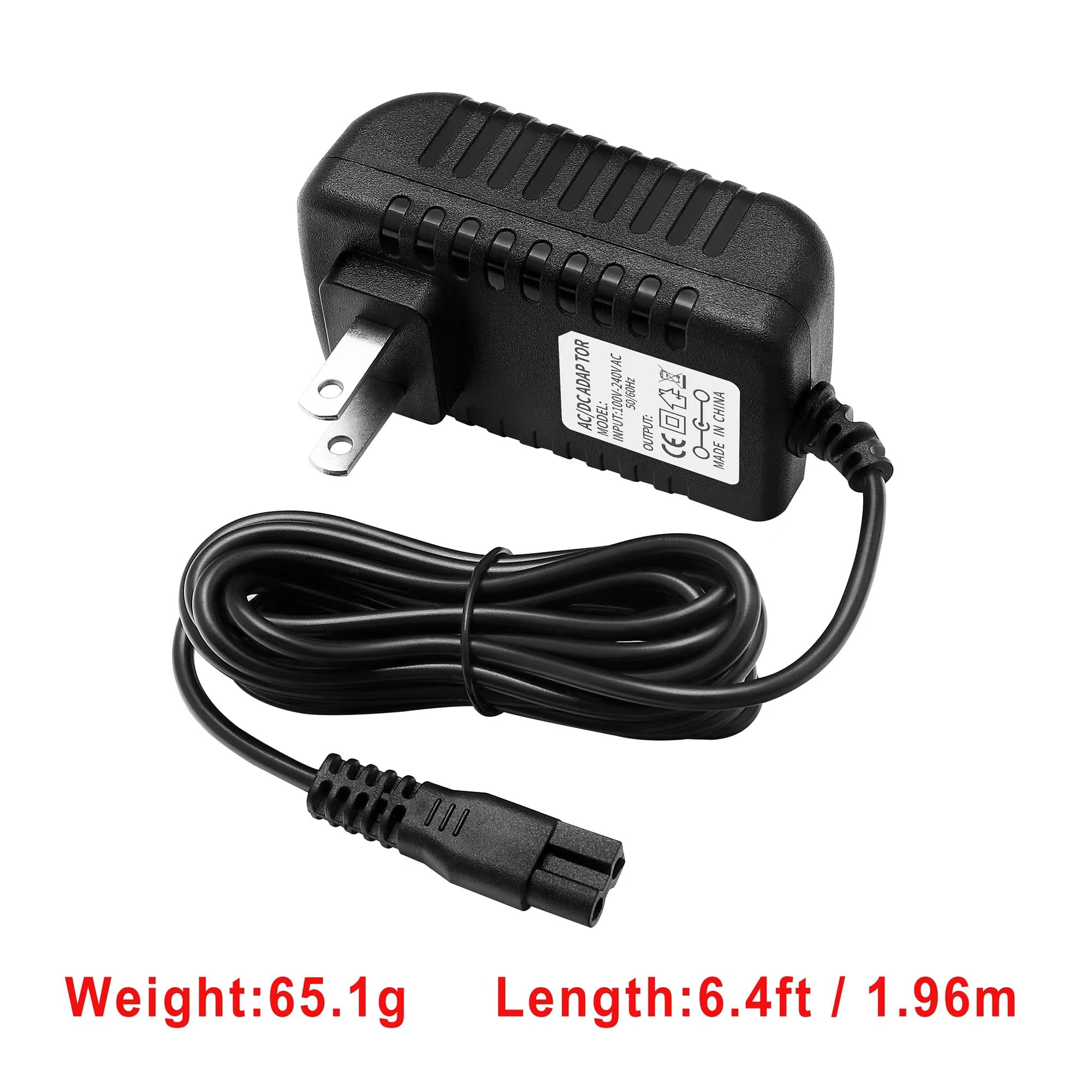 XWNV Compatible with BaByliss PRO Shaver FXFS2 Charger Power Cord Compatible with BaByliss PRO FXFS2 Foilfx02 Foil FX02 FXFS2G Cordless Metal Double Foil Shaver Power Adapter Supply