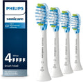 Philips Sonicare C3 Two-in-One Electric Toothbrush Heads - Genuine Replacement, White, 4 Pack