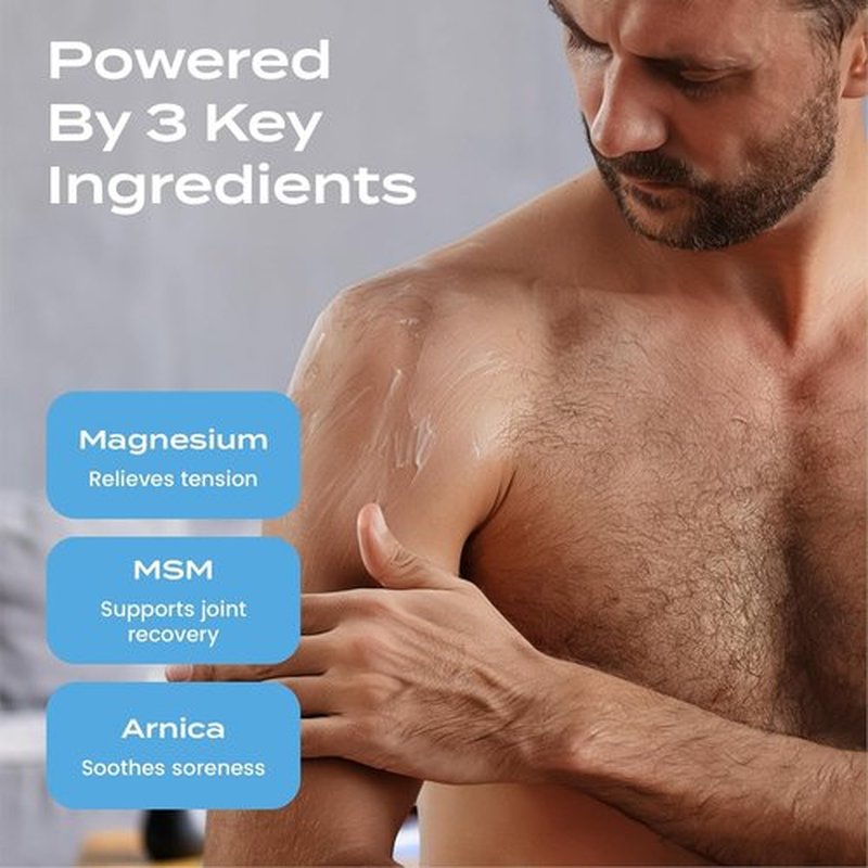 Body Restore Magnesium Lotion with Arnica & MSM - for Sleep Support, Muscle & Joint Relief, Birthday Gifts for Women, Men, Travel Essentials, Self Care - Peppermint