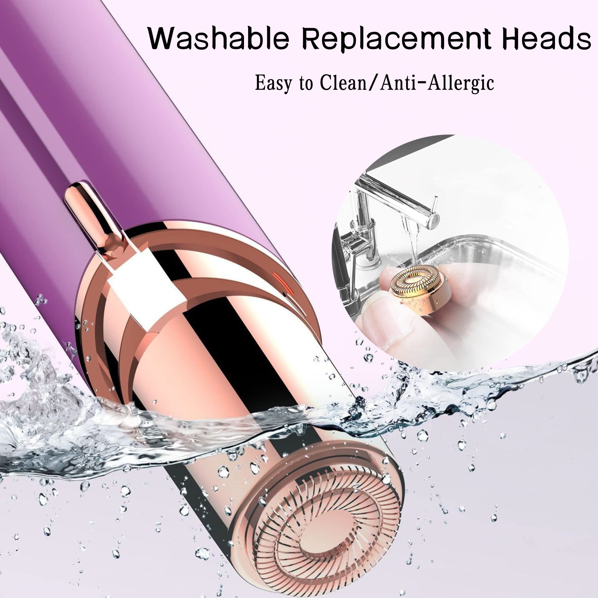 Women Facial Hair Remover Replacement Heads Gen 2 for Finishing Touch Flawless,Double Halo Face Razor Replacement Heads for Flawless Painless Face Hair Remover Tool