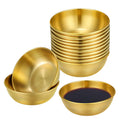 ZXBMS 12 Pack 3.2 Inch Gold Stainless Steel Dipping Bowls – Small Bowls for Dips, Soy Sauce, Condiments, Appetizers, Facial Bowl for Esthetician Use