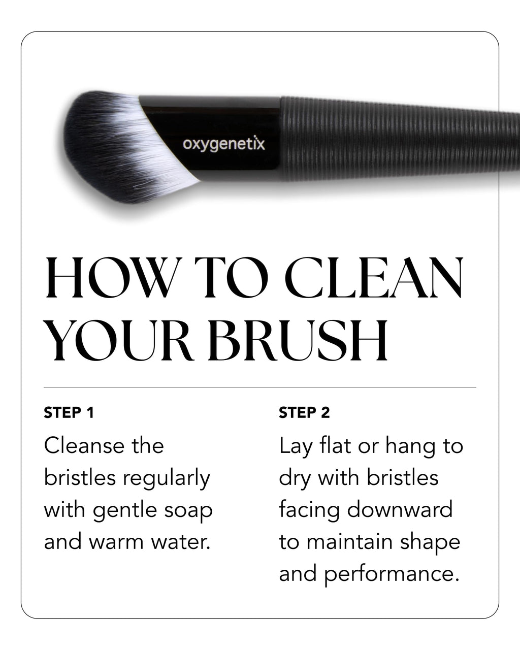 Oxygenetix Concealer Brush | Slanted Precision Beauty Makeup Brush with Vegan Bristles | Blending Tool for Face & Contour