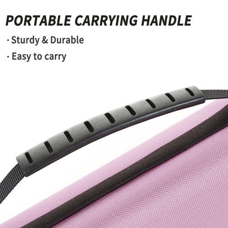 Curling Iron Travel Case, Festwarm Hard Carry Bag for Straightener Curling Irons Styler with Handle, EVA Flat Iron Cases for Vacation(CASE ONLY, Light Pink)