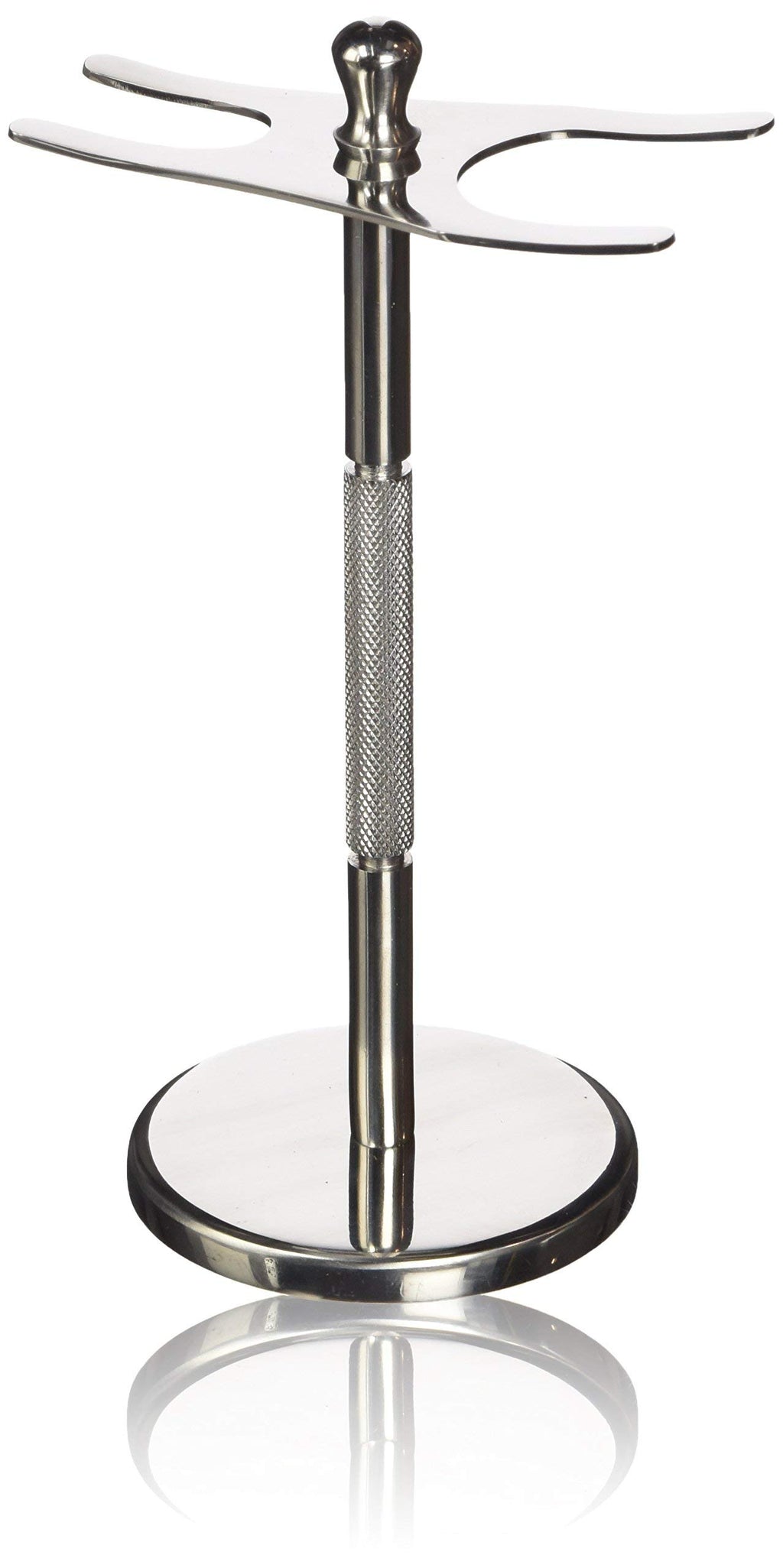 Taconic Shave, Deluxe 100% Stainless Steel Safety Razor & Shaving Brush Stand