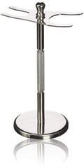 Taconic Shave, Deluxe 100% Stainless Steel Safety Razor & Shaving Brush Stand
