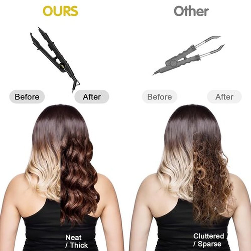 PAWACA Hair Extensions Tools，Professional k Tips Real Human Hair Fusion Hair Extensions Machine，Fast Heat-up Connector Wand Bonding Melting Tool Heat Iron for Salon Fashion Women