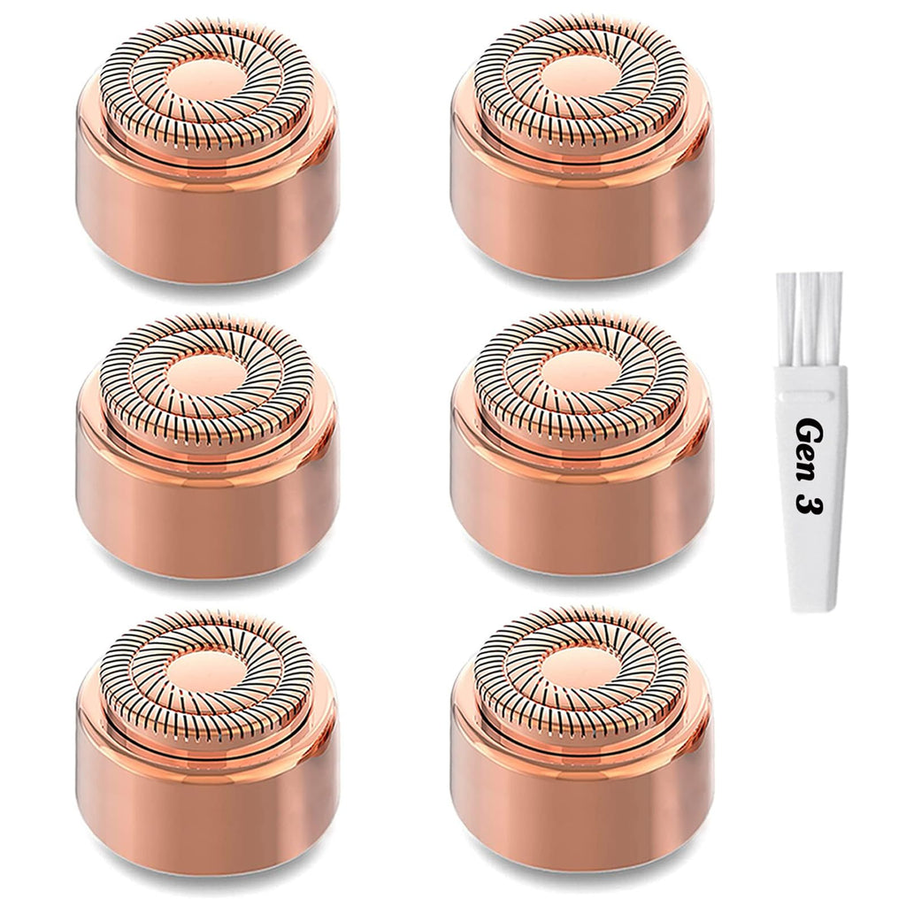 Generation 3 Replacement Heads for Finishing Touch Flawless Facial Hair Remover, Double Precision Replacement Blades Heads Compatible with New Flawless Gen 3, 6 pack