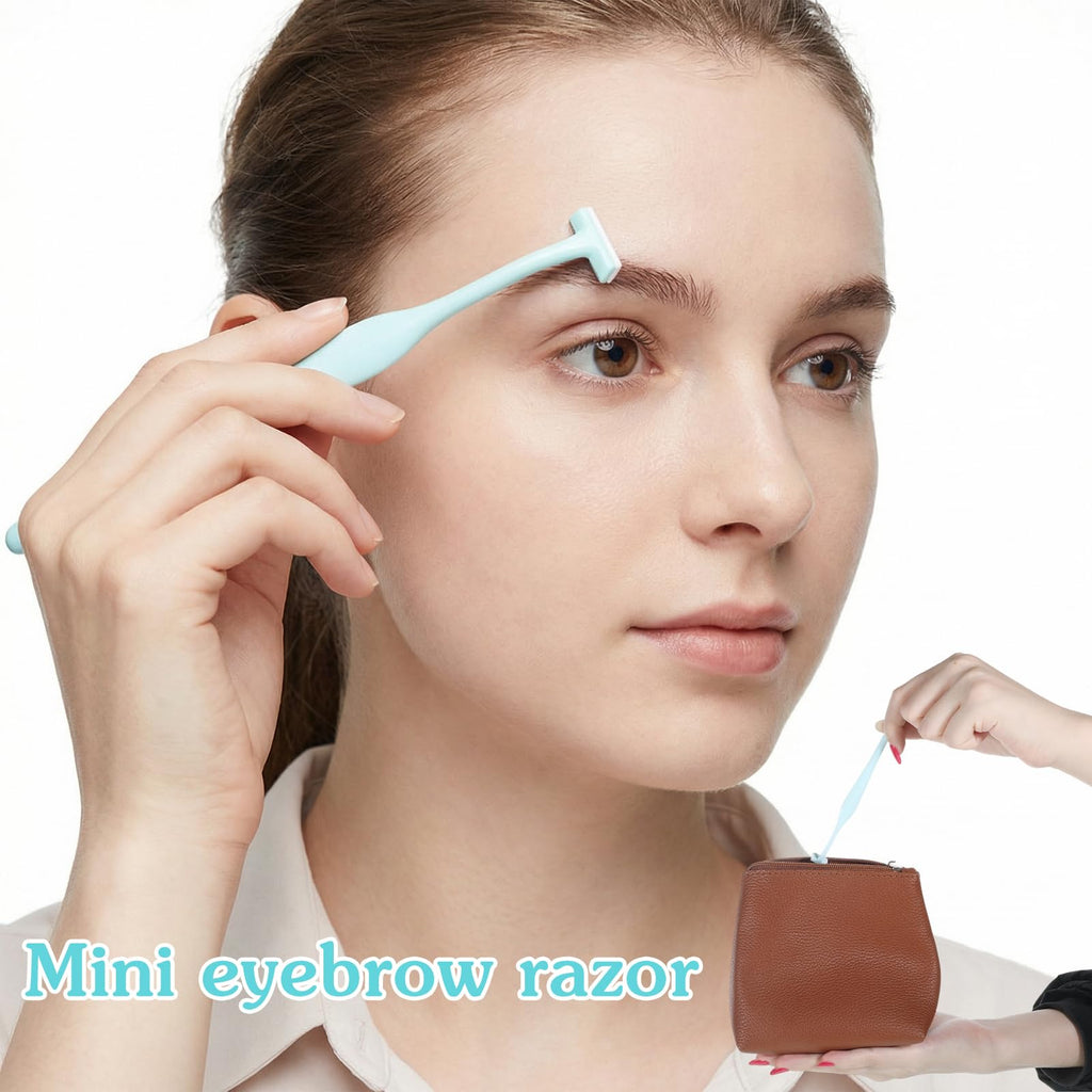12 PCS Mini Eyebrow Razor, Eyebrow Razor Men Facial Razors for Women & Men with Protective Cover Facial Hair Removal Eye Brow Razors Eyebrows Trimmer Kit for Face and Eye Brow