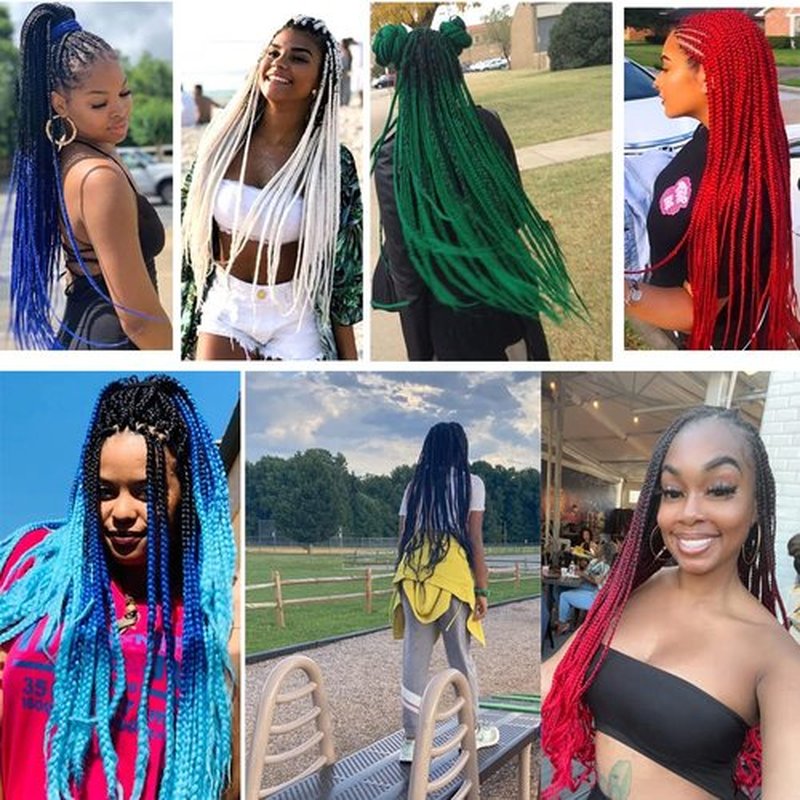 Pre Stretched Braiding Hair Extensions 30inch 8packs Professional Braids Hair Soft Yaki Straight Braid Hair Hot Water Setting Synthetic Crochet Hair (30inch,Burgundy)