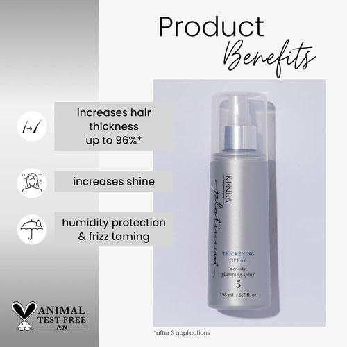 Kenra Platinum Thickening Spray 5 - Volumizing Styler for Increased Hair Thickness | Humidity & Frizz Control