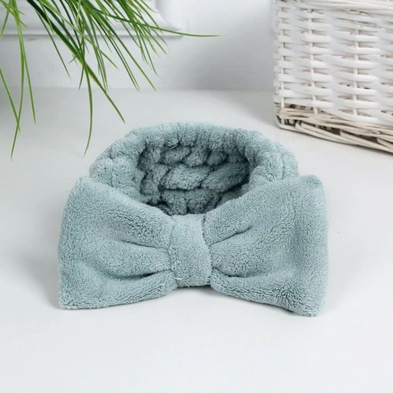 Skincare Microfiber Headbands by Spa - Soft & Stretchable Makeup Hair Bands | Washable Terry Cloth, Cute Bowtie Design, 5-Pack