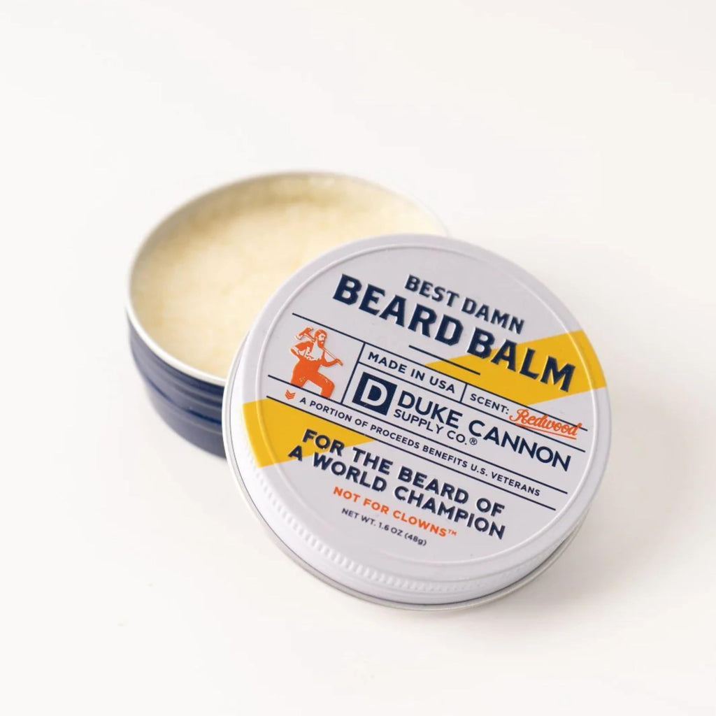 Duke Cannon Supply Co. Best Damn Beard Balm - Redwood Scent, 1.6 oz.
