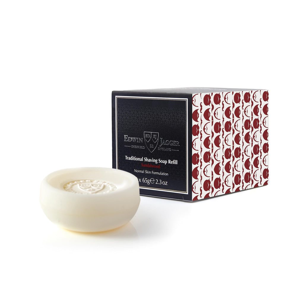 Edwin Jagger Shaving Soap Refill, Sandalwood, 3-Pack