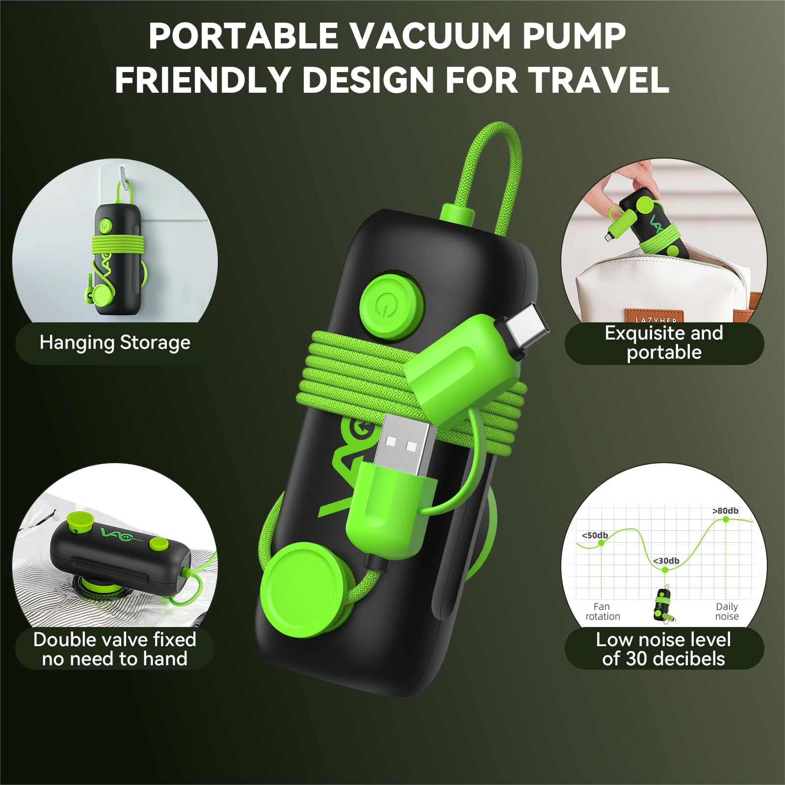 CrazyFeb Vacuum Bags for Travel - USB Electric Pump, 12 Pack Carry-on Size Vacuum Seal Bags for Clothing - Space Saver Vacuum Storage Bags for Luggage, Travel Essentials.