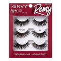i-ENVY False Lashes, Remy 3D Lashes Value Pack 100% Human Hair Natural Fluffy Wispy Invisible Band Seamless Look Reusable Eyelashes (05)