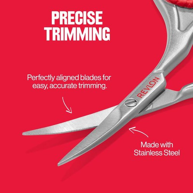 Revlon Nail Scissors, Curved Blade, Made with Stainless Steel