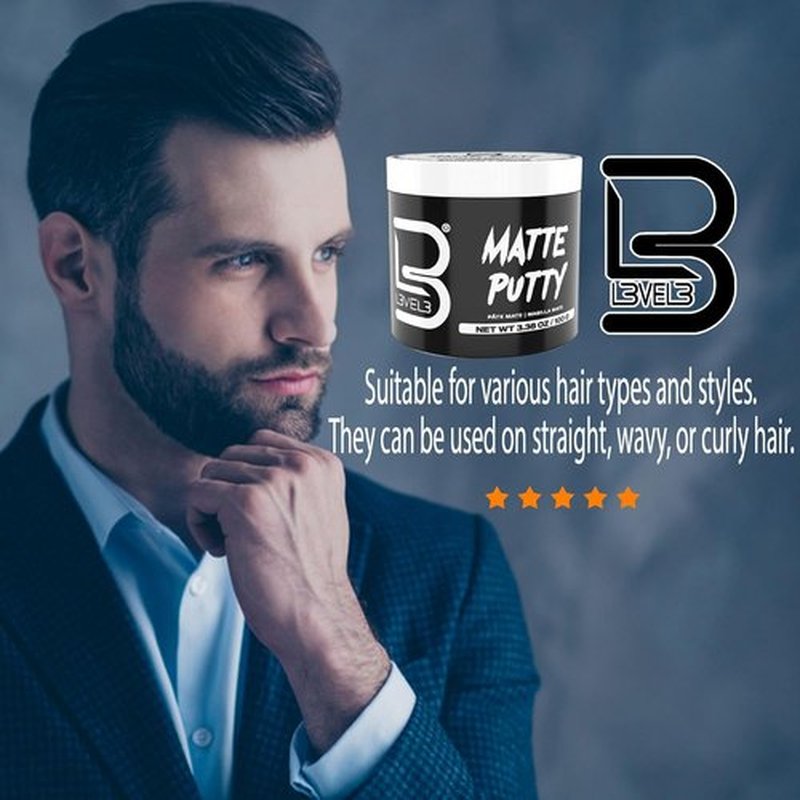 L3 Level 3 Matte Putty - Texturizing Hair Grooming Product for All - 3.5 Ounce Matte Finish