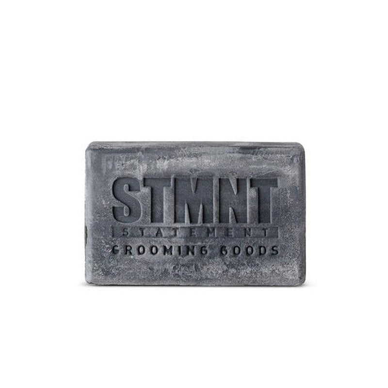 STMNT Grooming Goods Hair & Body Cleansing Bar - 4.4 oz | Sulfate-Free Moisturizing Formula with Activated Charcoal | Travel-Friendly
