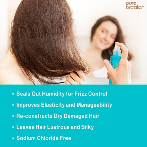 Pure Brazilian Leave-In Conditioner - Nourishing Keratin Hair Treatment for Strength & Fortification | 6.78 Oz