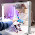 STOLAS Nail Tech Lamp for Desk, 4000K-6000K Dimmable LED Manicure Lamp, Desk Light for Nail Tech-Silver