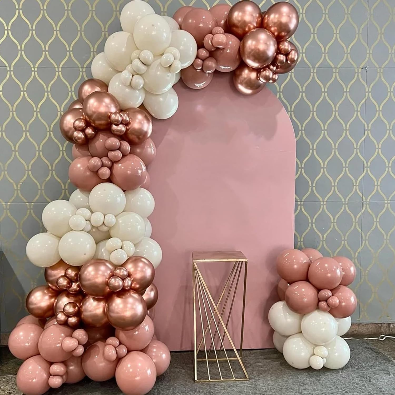 Voircoloria Rose Gold Balloon Garland Kit - 90 Pack of 18/12/10/5 Inch Balloons for Weddings, Graduations & Parties