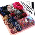 YANRONG 1159PCS Hair Accessories for Woman Set Seamless Ponytail Holders Variety Hair Scrunchies Hair Bands Scrunchy Hair Ties For Thick and Curly (Deep Colour)