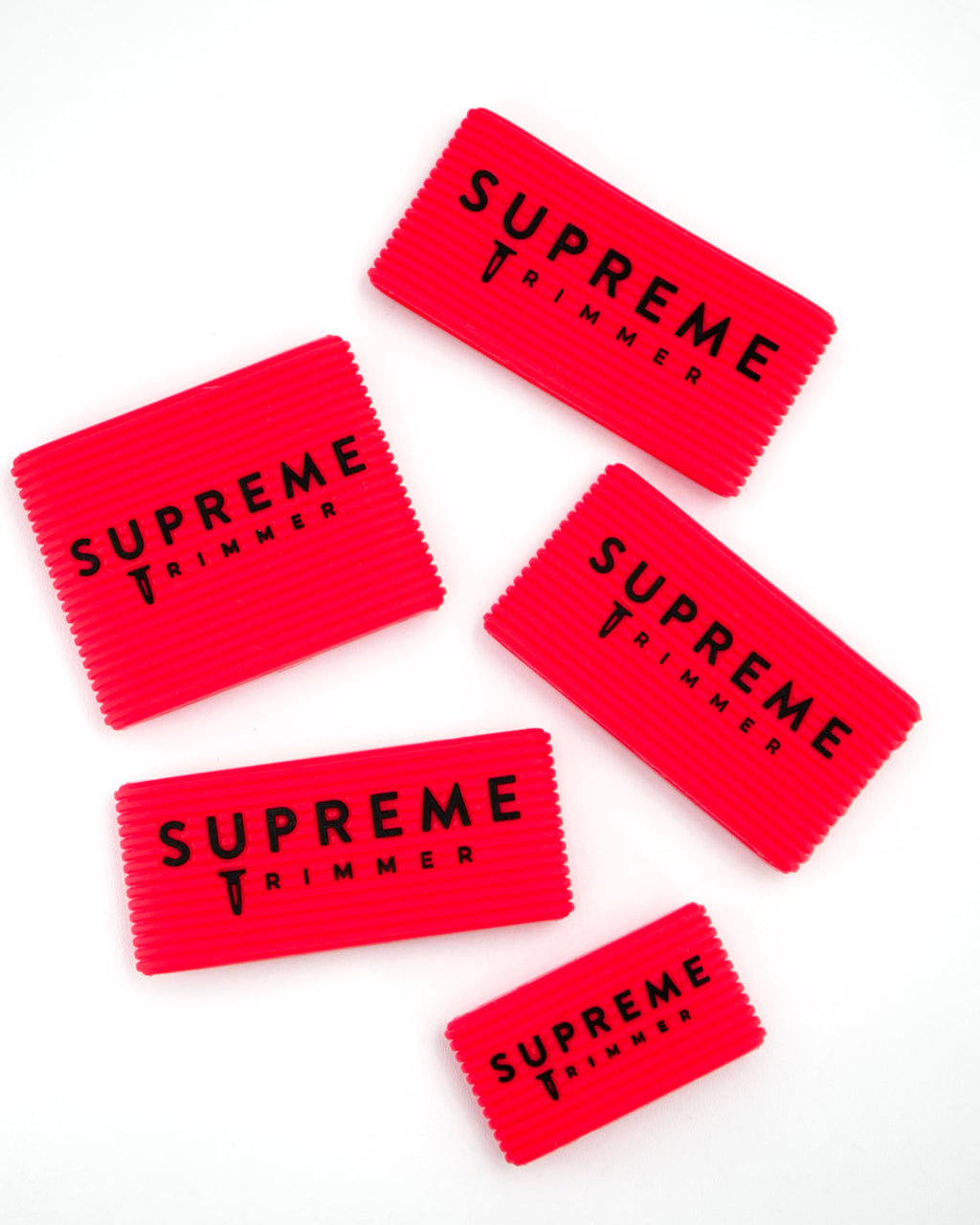 Clipper Grip SGR50 Professional Barber Grippers by Supreme Trimmer | 5 Piece Non-Slip Clipper Grips, Barber Sleeve for Clipper, Trimmer & Shaver | Red