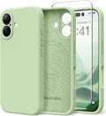 Skiennix Magnetic iPhone 17 Case - MagSafe Compatible, Full Camera Protection, Matcha Color, Shockproof Silicone