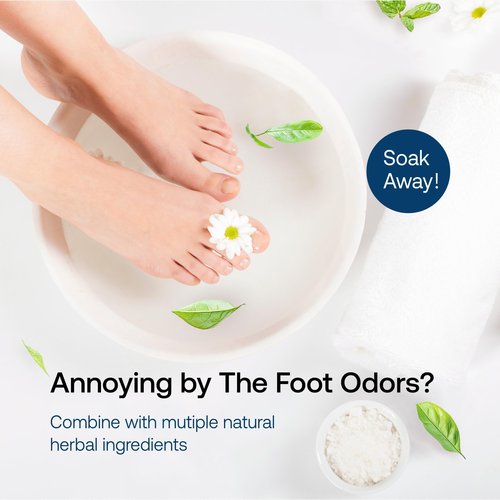 Olenphogy 16oz Tea Tree Oil Foot Soak with Epsom Salt - For Stinky Feet, Softens Calluses, Cracked Heel Care, Toenail Repair - Epsom Salts for Soaking, Pedicure Foot Spa for Women, Men